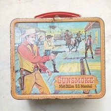 1959 Gunsmoke Matt Dillon James Arness Aladdin Metal Lunch Box Vintage picture
