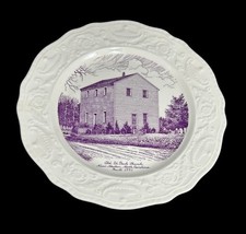 Adam Antique Steubenville St Paul’s Church North Carolina 10” Plate Ivory Violet picture