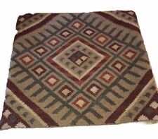 VTG Pottery Barn Kilim Wool/Cotton Multicolor 18” Square Pillow Cover #1 picture