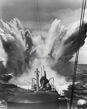 Enemy Bombing Of US Ship 1940s 8x10 Glossy Photo Print WWII HT4136404 picture