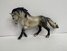 Schleich Grey/Black Andalusian Stallion Horse w/Shoes Figure Retired 2005 picture