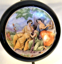 Victorian Ladies Porcelain Trinket JAR Occupied Japan Scene Vanity Limoges style picture
