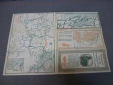 1929 Shell 400 Oil Highway Map Of Washington State & British Columbia *Pre-i5* picture