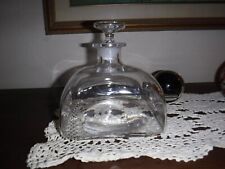 Antique Ships Decanter g1  Blown Glass Squared Crystal picture