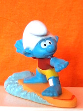 RARE McDonald's Europe Jokey SMURF on Surfboard Happy Meal Toy Schleich 2024 picture