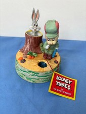Vintage Looney Tunes Bugs Bunny & Elmer Fudd Music Box The Good Company w/ Tag picture