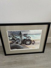 Pilot Airplane The Old Pro Art Vintage Cartoon Rick Kersten Framed Print picture