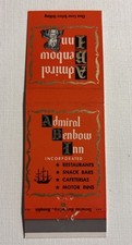 Matchbook Cover Vintage Unstruck, Admiral Benbow Inn, Restaurants Motor Inn picture