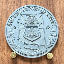 CBP San Luis AZ K9 Border Patrol Police Canine Enamel Challenge Coin  W#7 picture