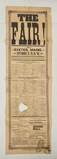 1898 antique THE FAIR exeter me HORSE RACING AGRICULTURAL CIRCUS ad BROADSIDE picture