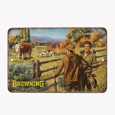 Browning Firearms Aluminum Sign Vintage Hunting Ad Replica Hunter - 3 Sizes picture