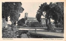 Neufchateau France Bridge St Christophe Church Antique Postcard J67522 picture