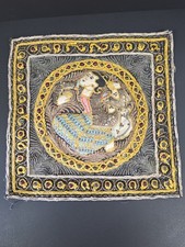 Antique Burmese 3D Kalaga Hand Beaded Embroidered Metallic Thread Tapestry   picture