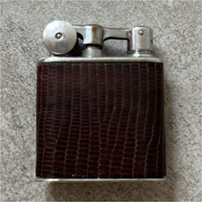 Vintage MYON 201 Snakeskin Lift Arm Petrol Lighter Made in France Mid Century picture