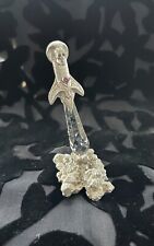 VTG Spoontiques Pewter Skull Crystal Sword in the Stone 4116 picture