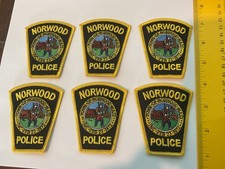 Norwood Police Massachusetts Collectable Hat patch set 6 new Hat  size picture