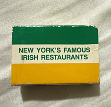 New York Famous Irish Restaurants Matchbox American Ace Universal Match picture