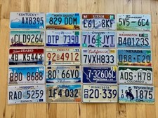 Gift Set of 20 License Plates in Good Condition picture