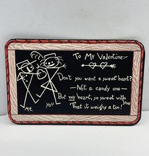 Antique Undivided Back Valentine Card Postcard Message on Chalkboard Posted 1907 picture