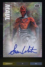 DIGITAL 2026 Topps Star Wars Sam Witwer Darth Maul Mojo Auto /40 picture