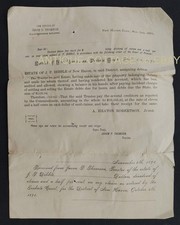 1891 antique J B DIBBLE ESTATE new haven ct LEGAL DOCUMENT to sell pay debt picture