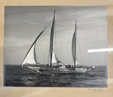 Vintage Edna E Lockwood Photograph Chesapeake Bay Oyster Boat Don Edwards Signed picture