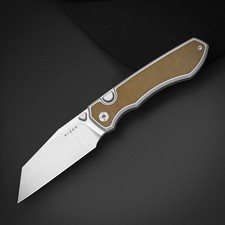 Kizer Wharning Folding Pocket Knife S45VN Blade Aluminum&Micarta Handle Ki3738A1 picture