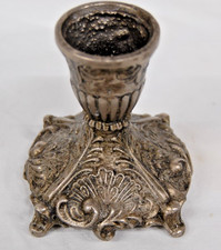 B4     Vintage FB Rogers Silver Co Ornate Silver-Plated Candlestick Holder Japan picture