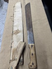 Vintage LEGITIMUS COLLINS & CO. Machete WWII 1945 - USED Wood Handle picture