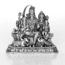 Traditional 92.5 Pure Silver Shiva parvati ganesha kartikey For Car Dashboard picture