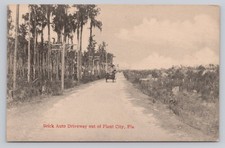 Antique Postcard Brick Auto Road Plant City FL Early Automobile ERA RoadwayR73 picture