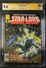 MARVEL PREVIEW #15 SS CGC 9.2 Chris Claremont Signed STAR-LORD picture