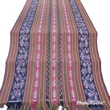 TENUN IKAT ETHNIC HANDWOVEN TEXTILES INDONESIA FOR BLANKET HOME DECORATION TE16 picture