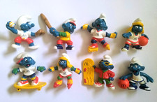 THE SMURFS SPORTS RUBBER FIGURINES SET PEYO MC DONALD'S GERMANY COLLECTIBLE picture