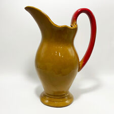 BURTON Tall Pitcher in Golden Yellow Finish with Red Handle - b+B Marking picture