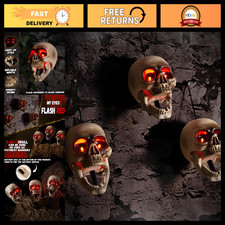 Scary Floating Skull Animatronics - Animated Hanging Skeletons with Sound & Ligh picture