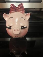 Vintage Lefton Long Eyelash Piggy Bank picture