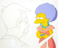 1992 SIMPSONS SELMA SKINNER FOX ORIGINAL PRODUCTION CEL Bart Homer Principal picture