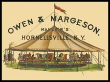 Owen & Margeson Carousels of Hornellsville, NY NEW Sign 24x30
