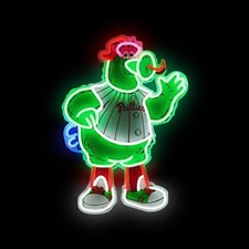 Philadelphia Phillies Mascot LED Neon Sign With Dimmer USB Powered Light Lamp picture