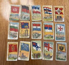 1910-11 RECRUIT Tobacco Card LOT (15) Flags Of All Nations Series 100 Designs picture