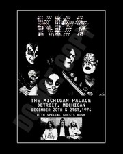 1974 KISS RUSH Tour Detroit Michigan Palace Concert Newspaper Ad 8x10 Photo picture