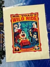 2024 Disney Parks Dave Perillo Mr. Toad Wild Ride Semper Absurda Print 14x18” picture