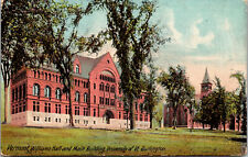Vtg 1910s University of Vermont Williams Hall Burlington VT Postcard picture