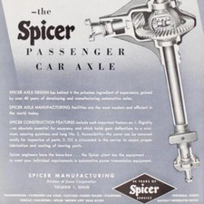 SPICER AXLES U-JOINTS 1948 PRINT AD RETRO VINTAGE TRANSPORTATION TOLEDO OHIO picture