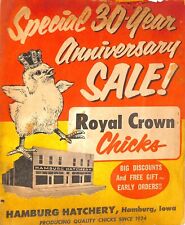 1954 Royal Crown Chicks Brochure 30th Anniversary Sale M1 picture