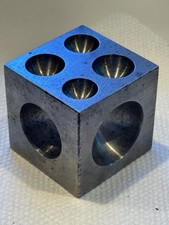 Vintage Jeweler’s Steel Dapping Doming Block Cube Multi Size Metal Forming Tool picture