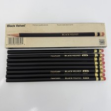 Vintage Faber Castell Black Velvet Pencil 10051 #2 Lot Of 8 Pencils Medium Soft picture