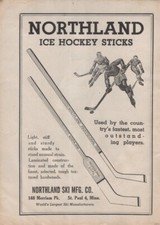1948 Northland Ice Hockey Sticks Ski Minnesota - 1940s Vintage Print Ad 5x7 picture