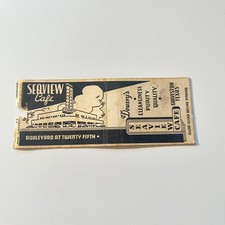 Seaview Cafe Boulevard At 25th Galveston TX Vintage Matchbook Cover 4MB113-6-1 picture